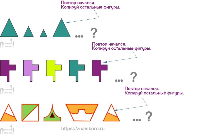 Логика для дошкольников в виде алгоритма