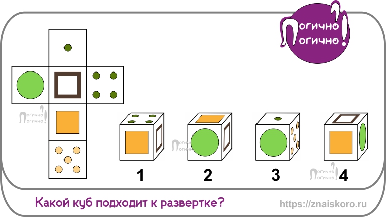 Развить пространственное мышление помогут развертки куба